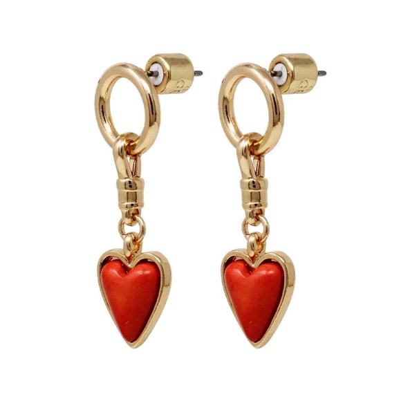 NWT BCBGeneration Cabochon Heart Drop Earrings - Picture 8 of 14